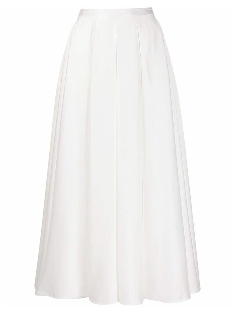 Blanca Vita pleated A-line skirt - White