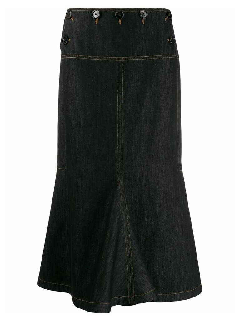 Marni flared denim skirt - Black
