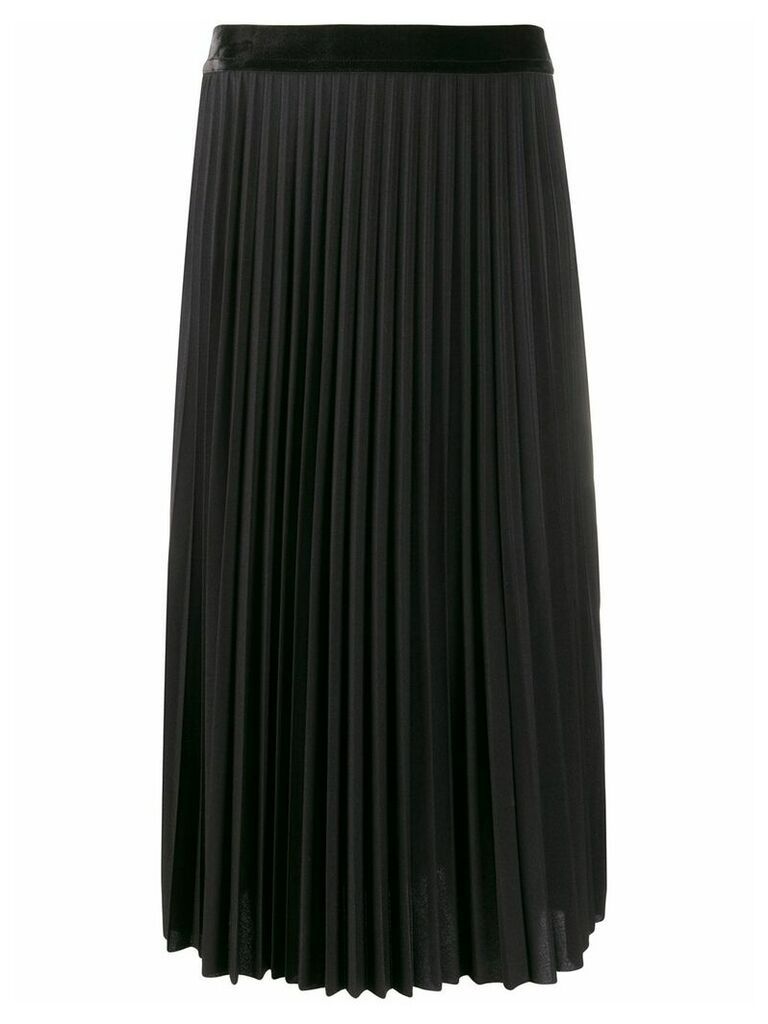 Guardaroba pleated high-waisted skirt - Black