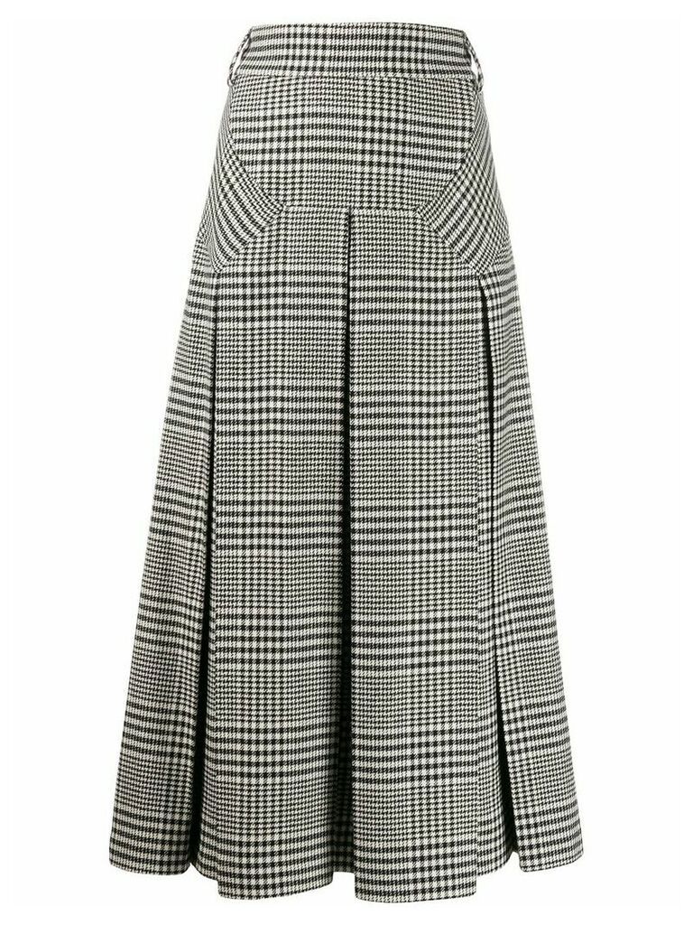 Emilia Wickstead houndstooth pattern A-line skirt - Black