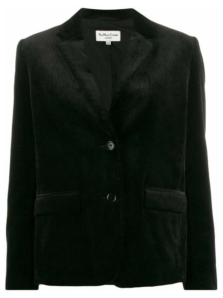 YMC corduroy fitted blazer - Black