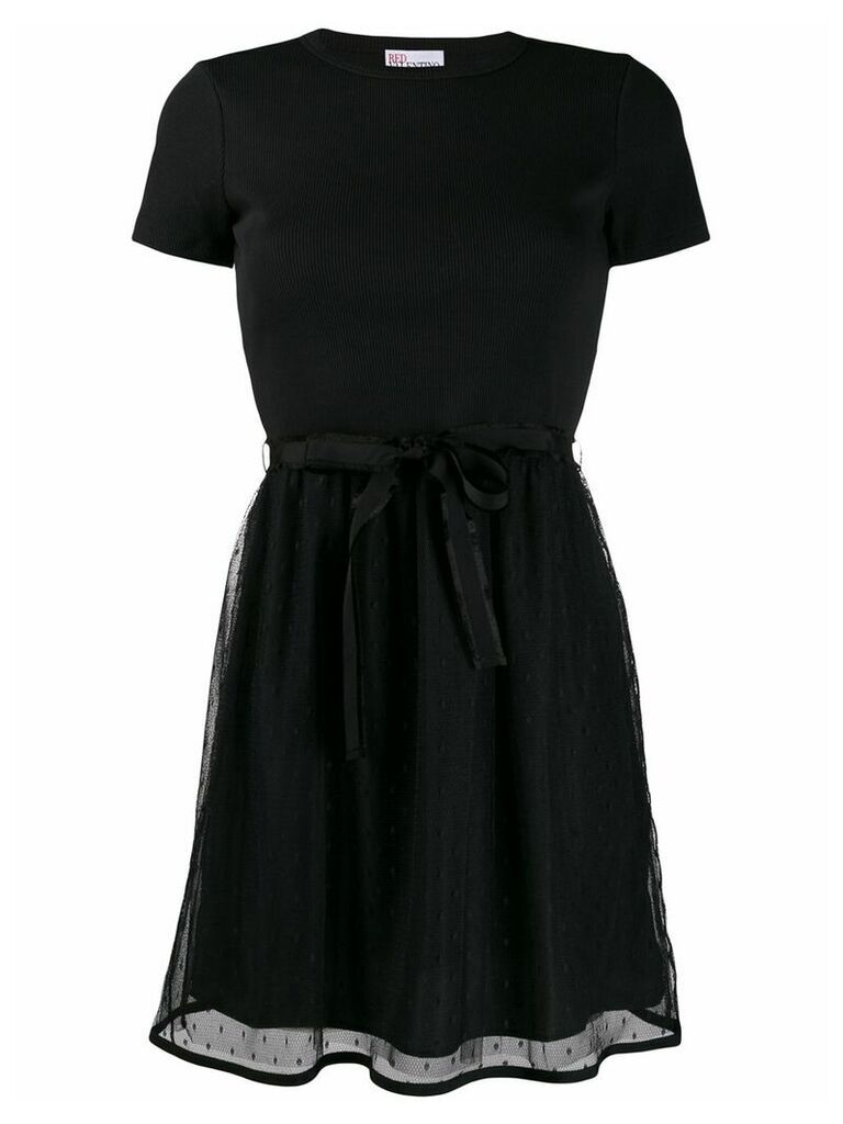 RedValentino tulle-overlay T-shirt dress - Black