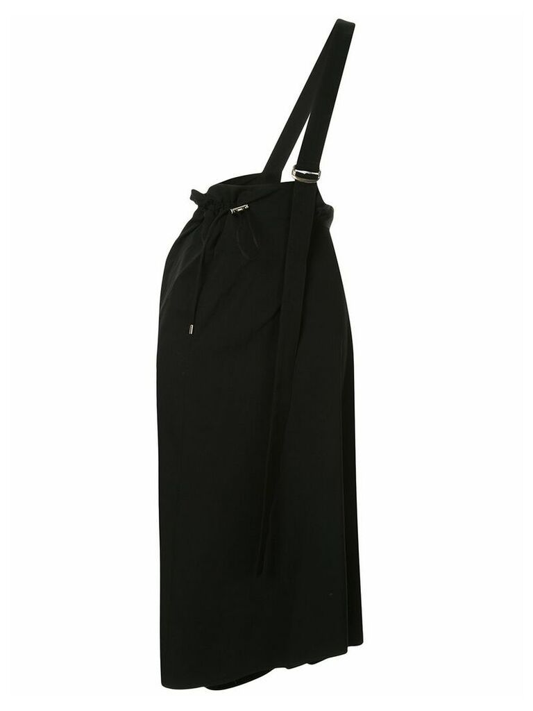 Ujoh asymmetric strap skirt - Black