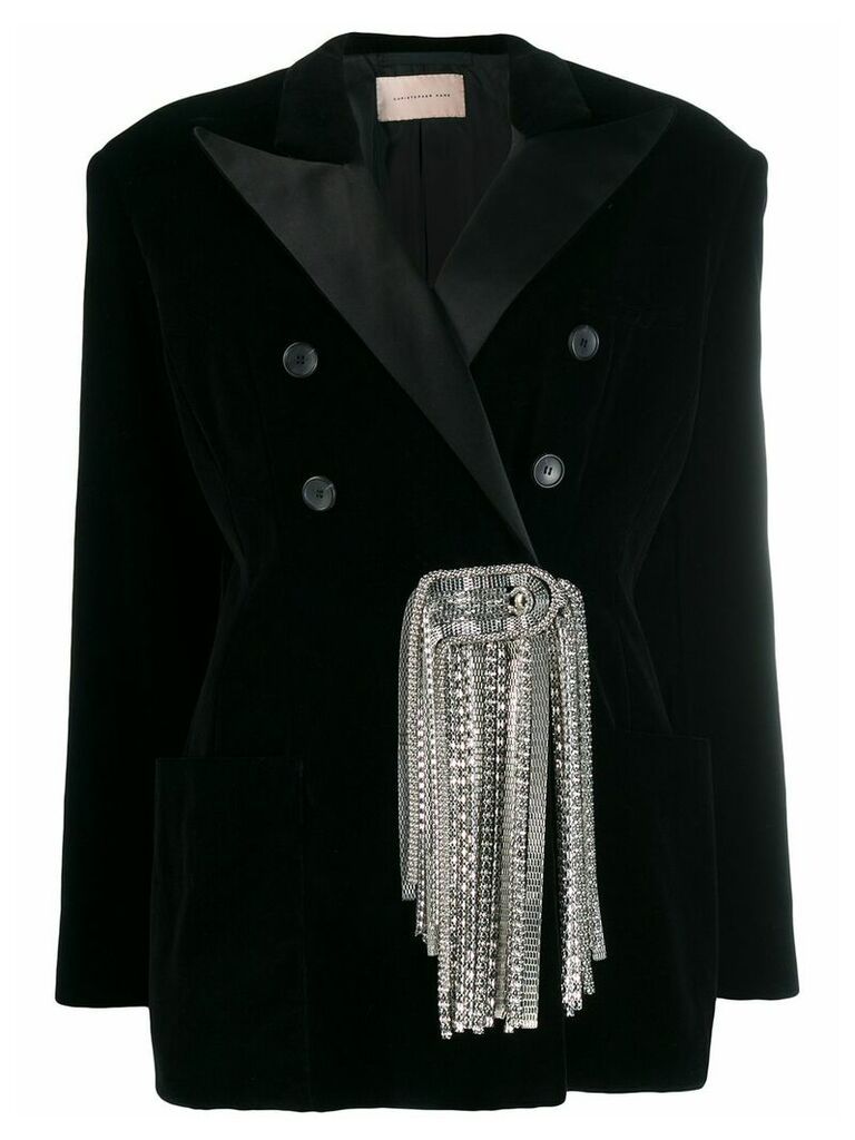 Christopher Kane embellished blazer jacket - Black