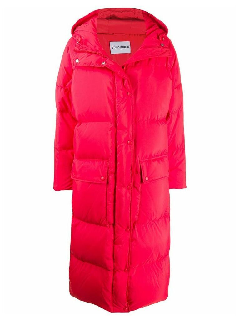 STAND STUDIO padded oversized coat - Red