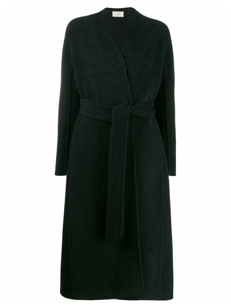 The Row Luisa collarless belted coat - Grey