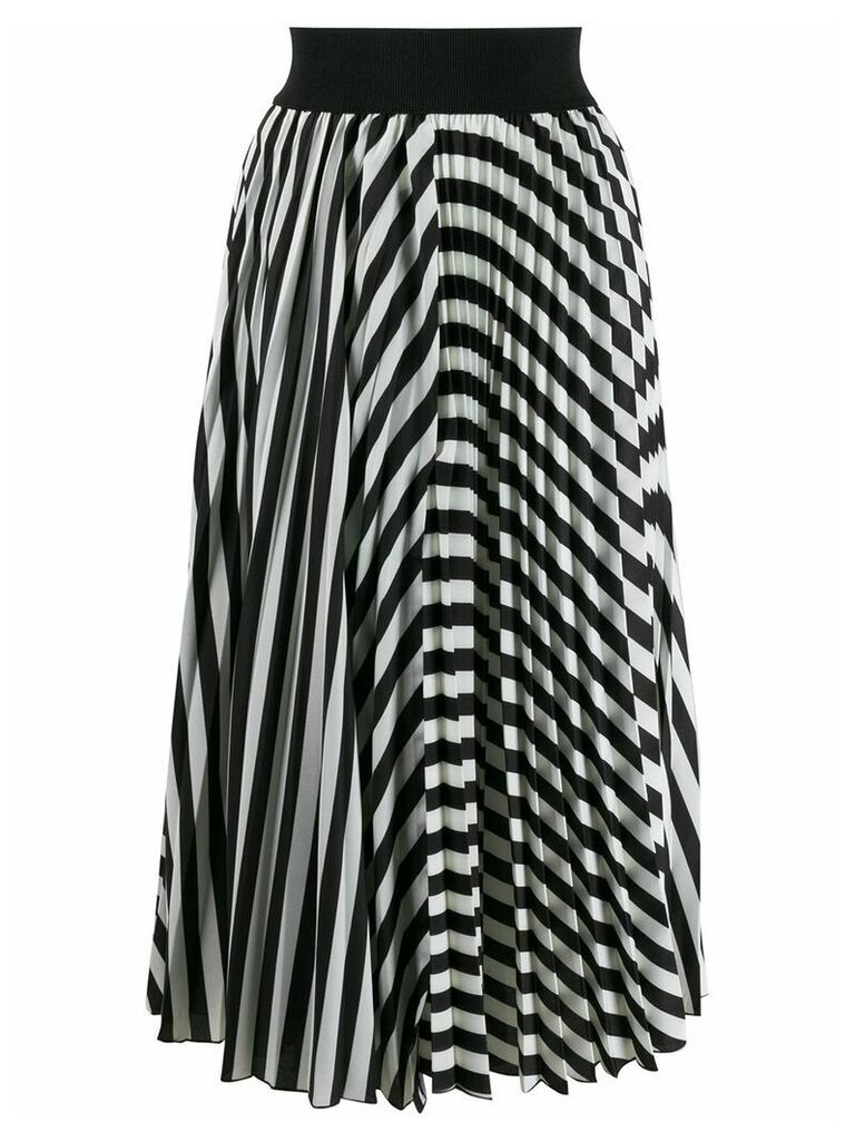 Dorothee Schumacher striped monochrome skirt - Black