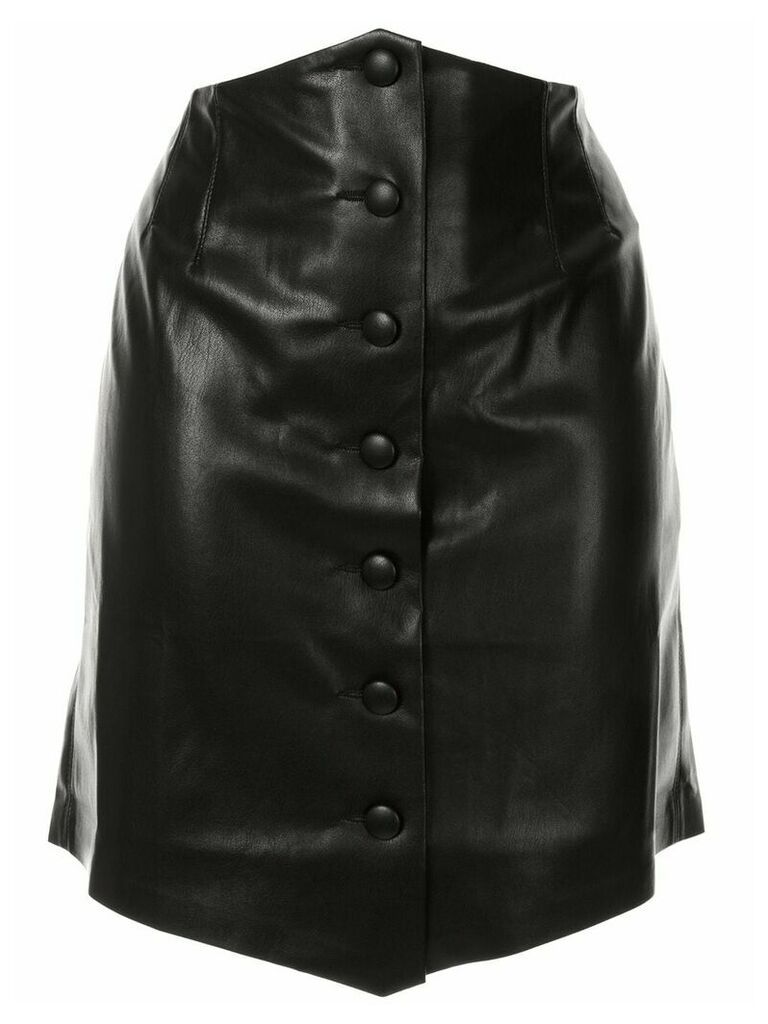 Nanushka fitted button skirt - Black