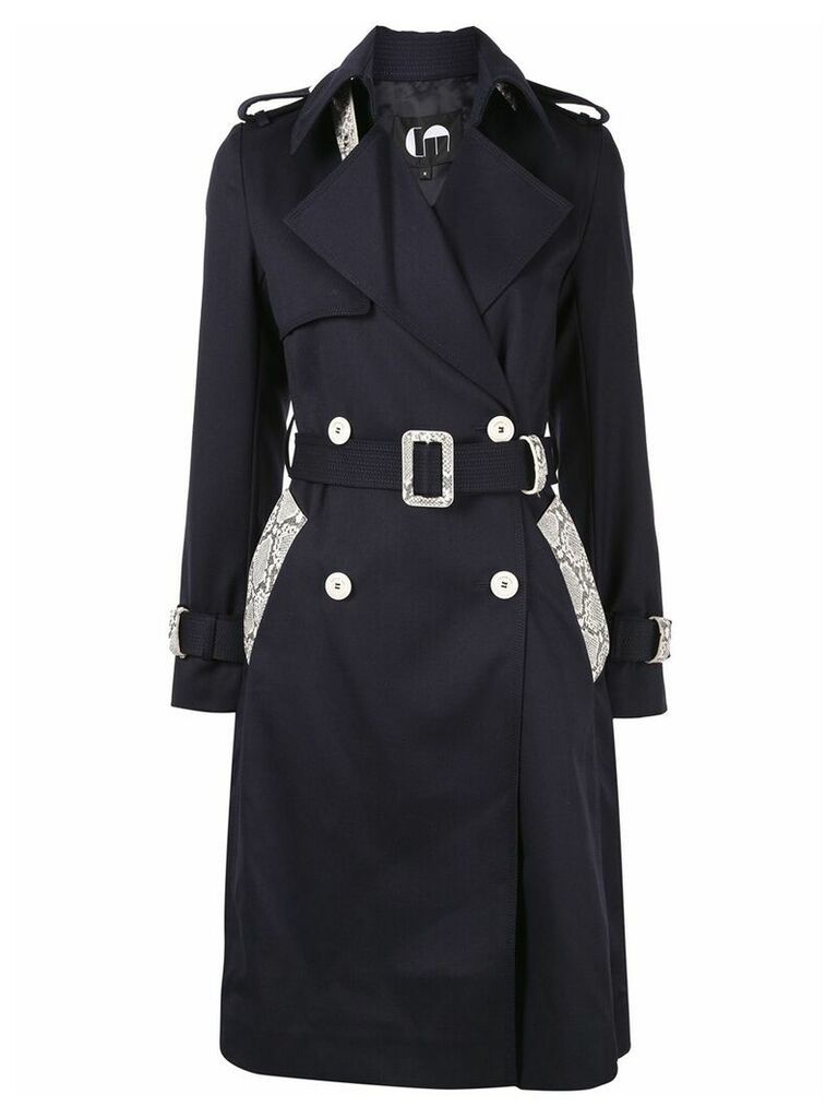 Comme Moi double breasted trench coat - Blue