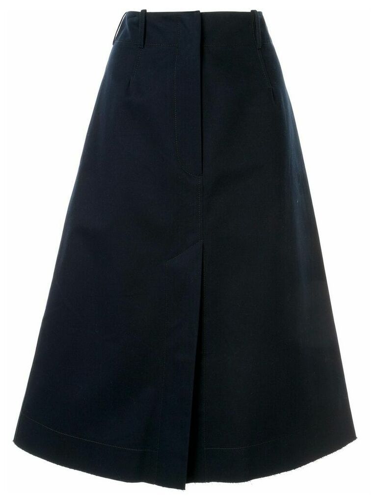 Cédric Charlier front slit skirt - Blue