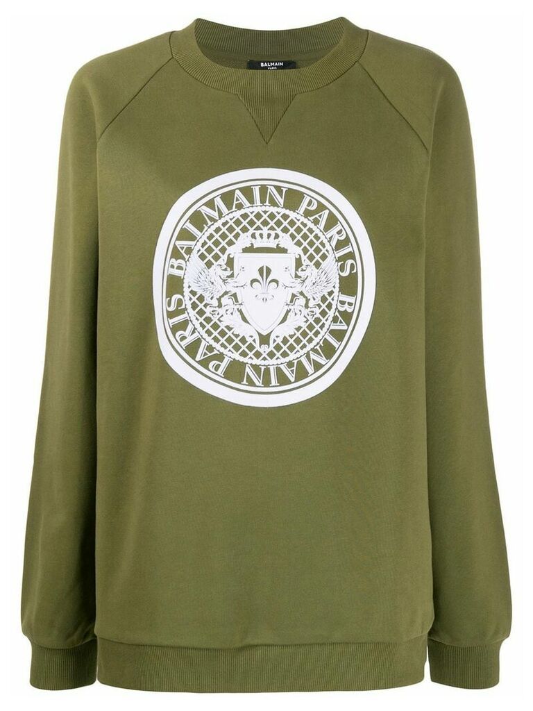 Balmain Medallion logo sweatshirt - Green