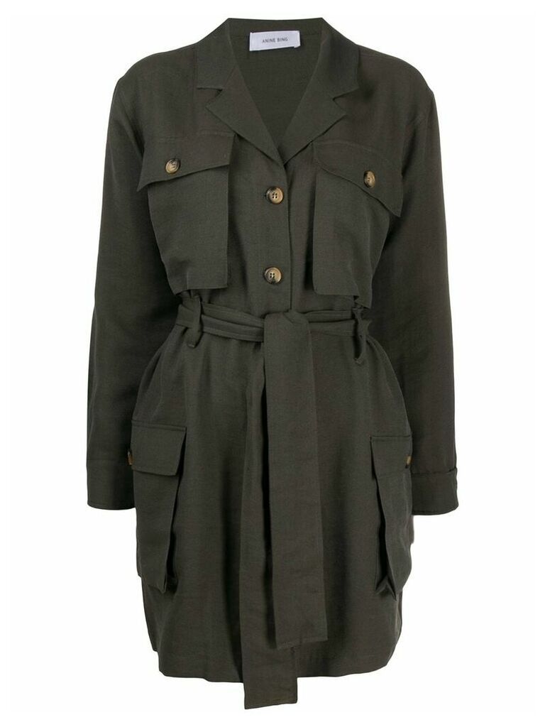 ANINE BING belted trench coat - Green
