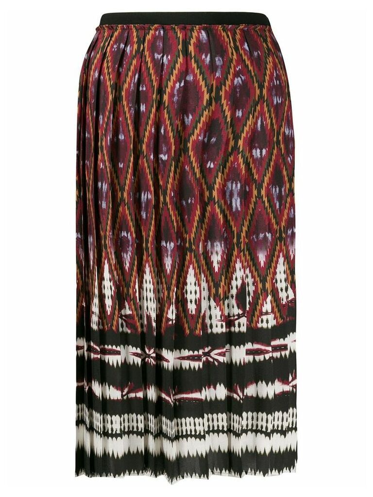 Vanessa Bruno aztec pleated skirt - Red