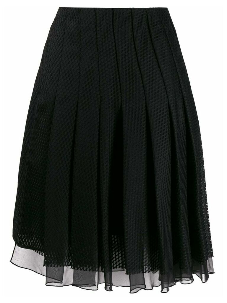 Dorothee Schumacher pleated mesh skirt - Black