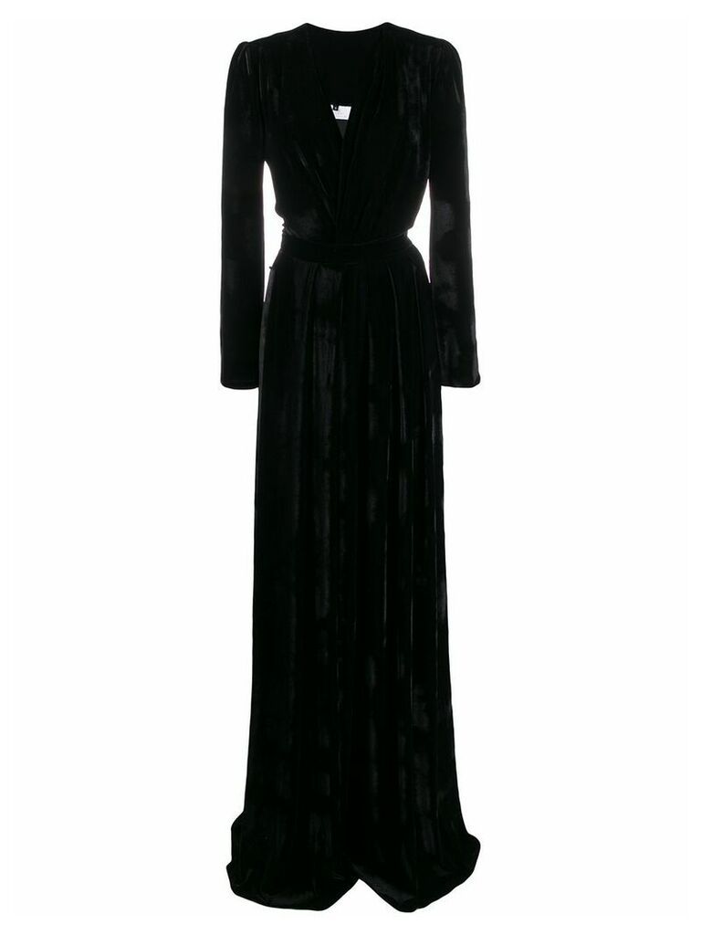 Alchemy v-neck floor length dress - Black