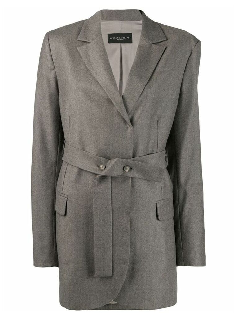 Fabiana Filippi belted blazer - Grey