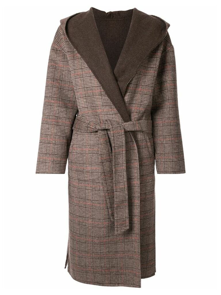 Loveless reversible shawl collar coat - Brown