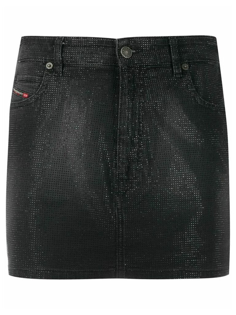 Diesel five-pocket embellished mini skirt - Black