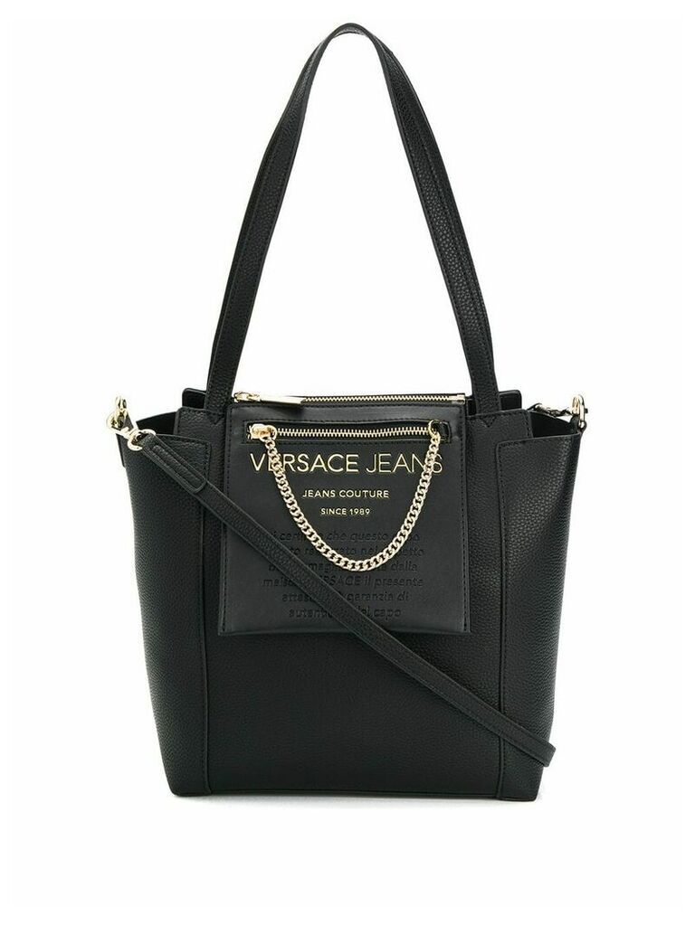 Versace Jeans Couture logo shopper tote - Black