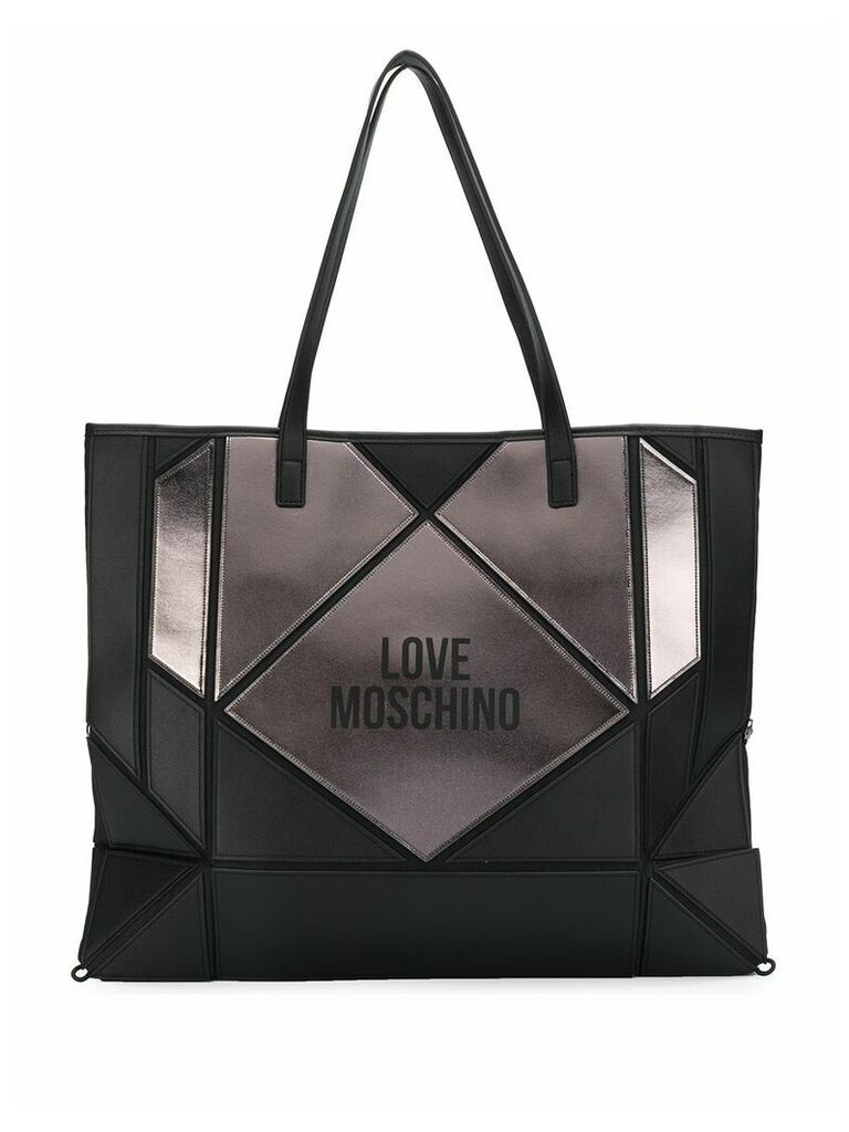 Love Moschino panelled tote bag - Black