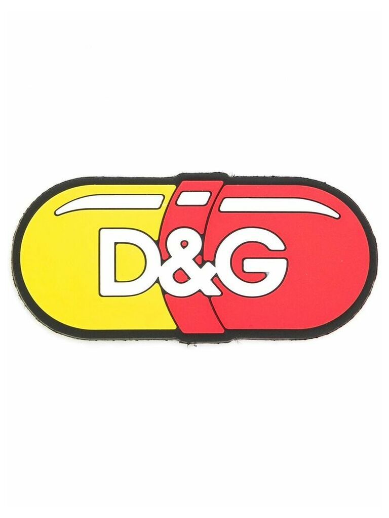 Dolce & Gabbana pill shaped logo patch - Red