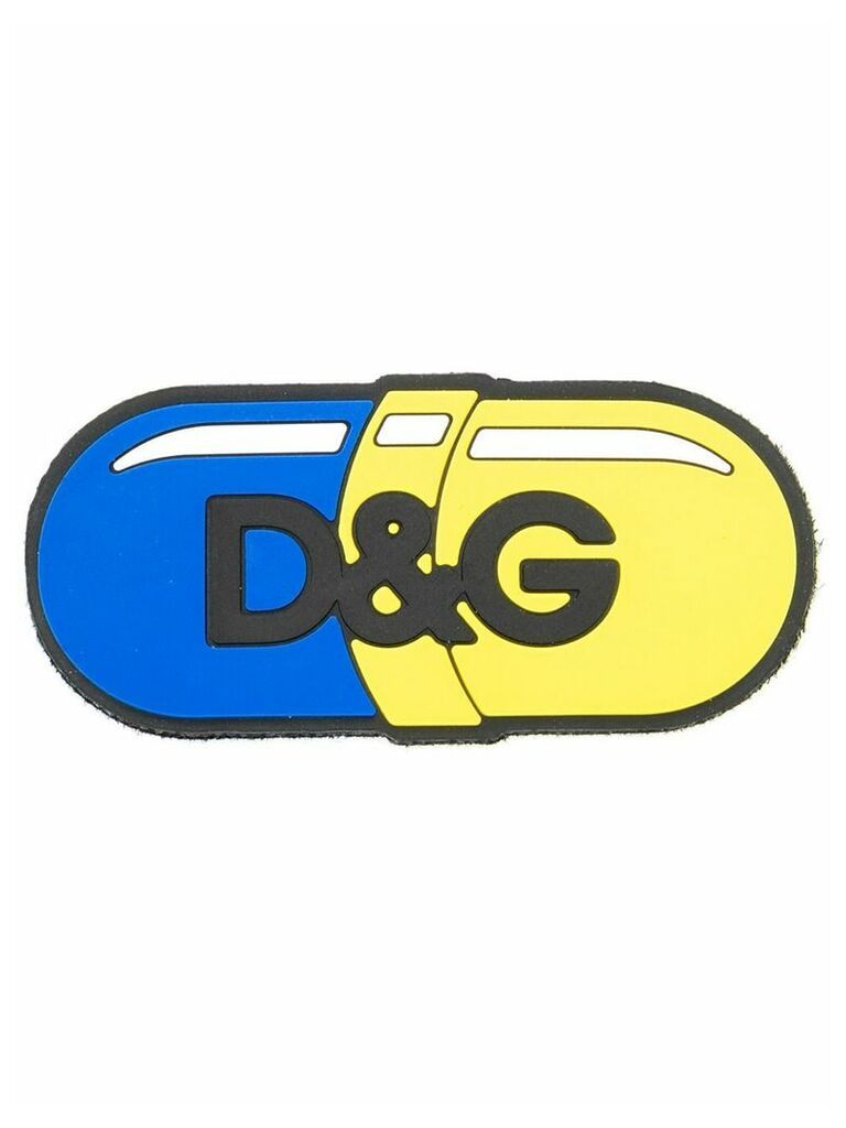 Dolce & Gabbana pill shaped logo patch - Blue