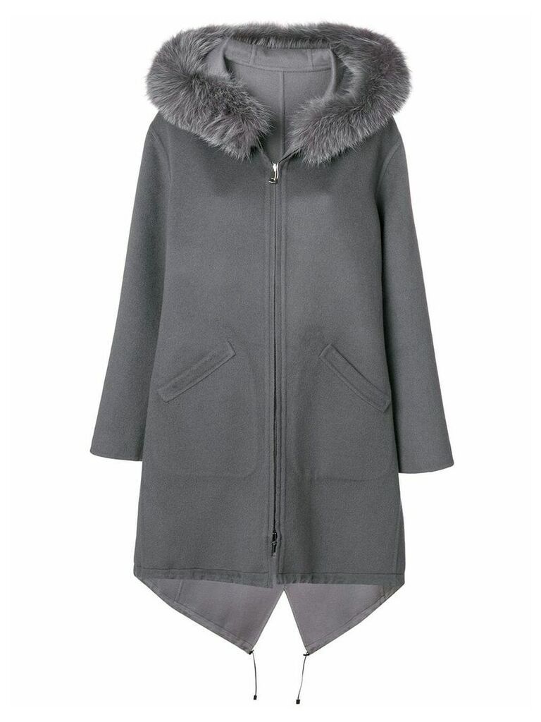 Manzoni 24 hooded longsleeved coat - Grey