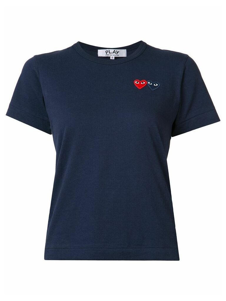 Comme Des Garçons Play embroidered heart T-shirt - Blue