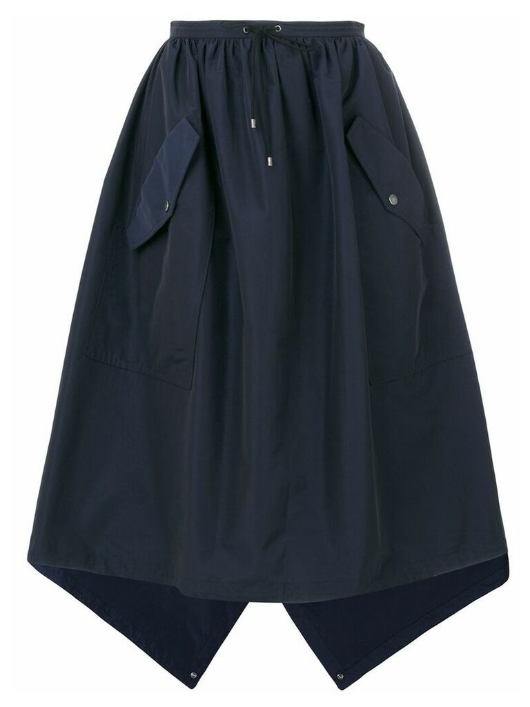 Kenzo flap pocket full skirt - Blue