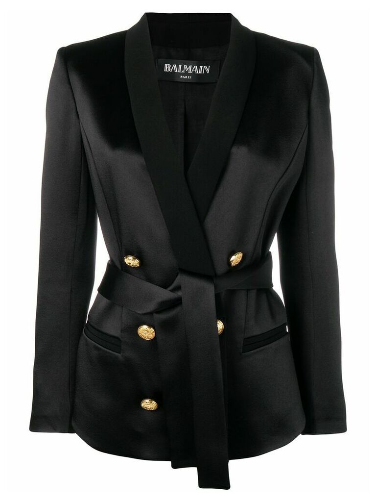 Balmain tailored belted blazer - Black