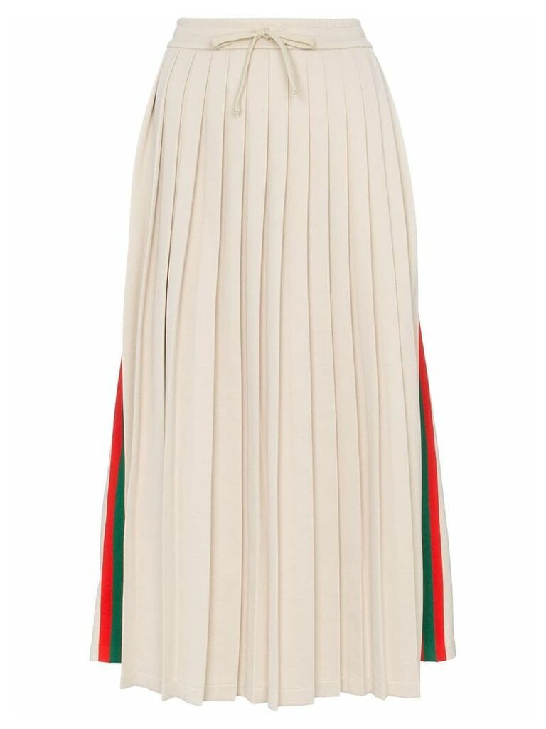 Gucci pleated ribbon skirt - NEUTRALS