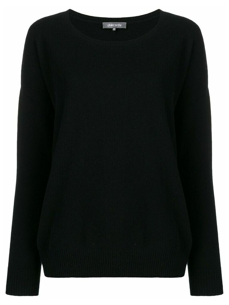 Philo-Sofie boat neck sweater - Black
