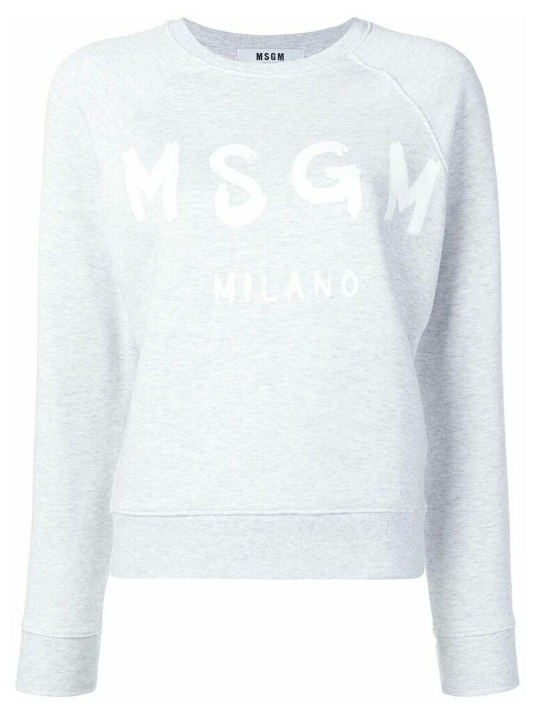 MSGM basic logo sweatshirt - Grey