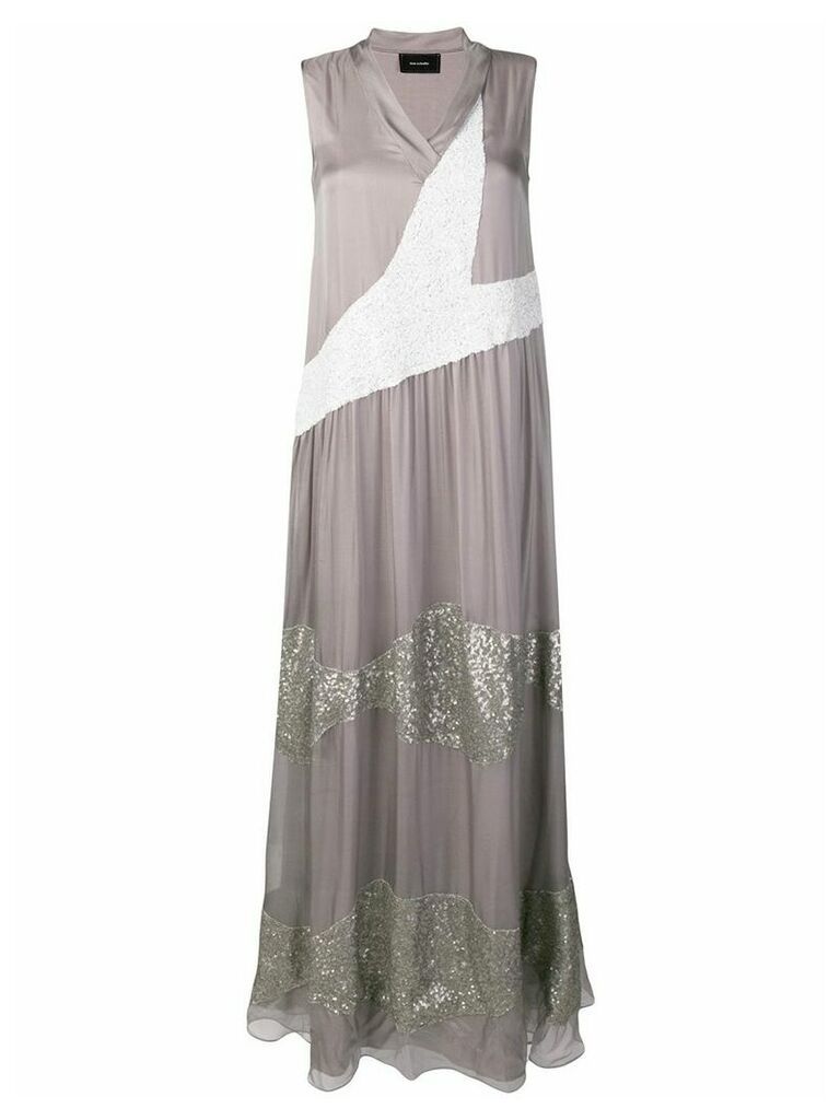 Irina Schrotter embellished flared dress - Grey