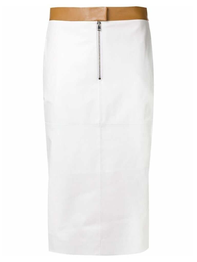 Victoria Beckham contrast pencil skirt - White