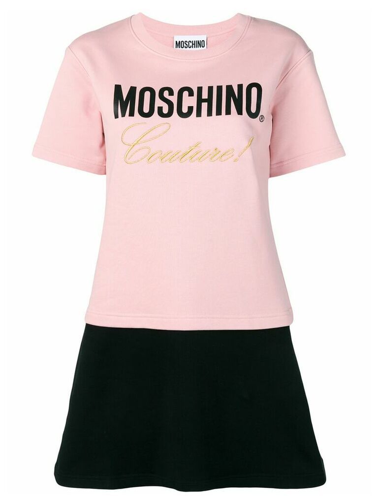 Moschino logo T-shirt dress - PINK