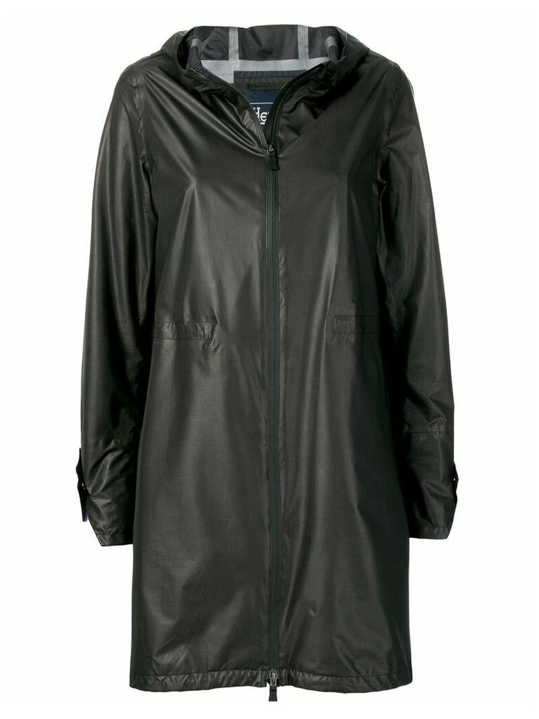 Herno hooded zip-up coat - Brown
