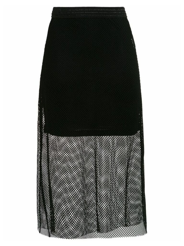 Tufi Duek sheer midi skirt - Black