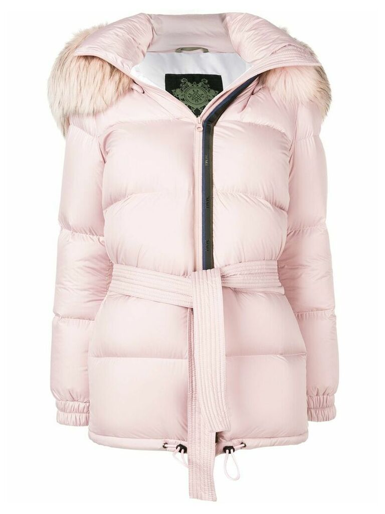 Mr & Mrs Italy hooded puffer jacket - Pink