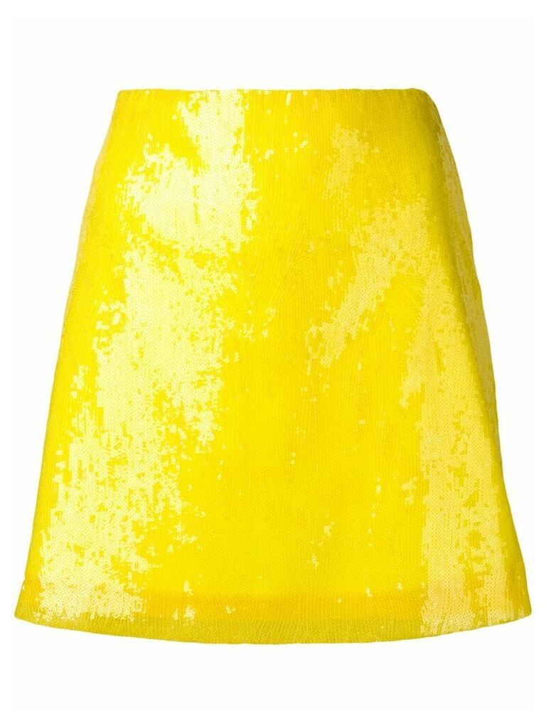 Alberta Ferretti yellow sequin skirt