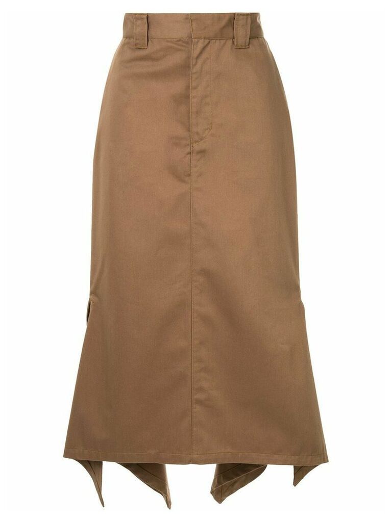 G.V.G.V. Handkerchief hem chino skirt - Brown