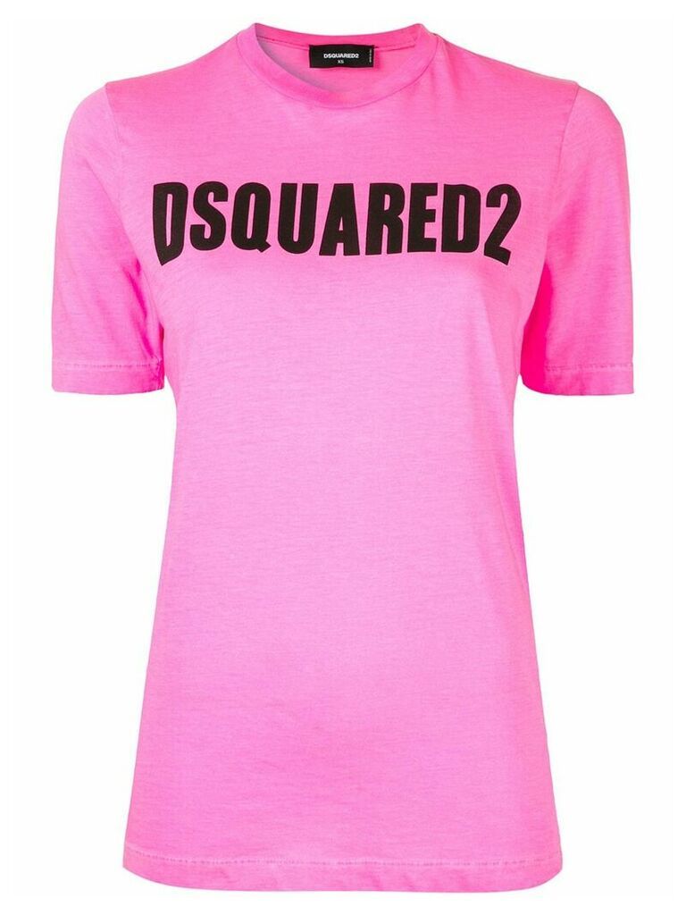 Dsquared2 logo print T-shirt - PINK