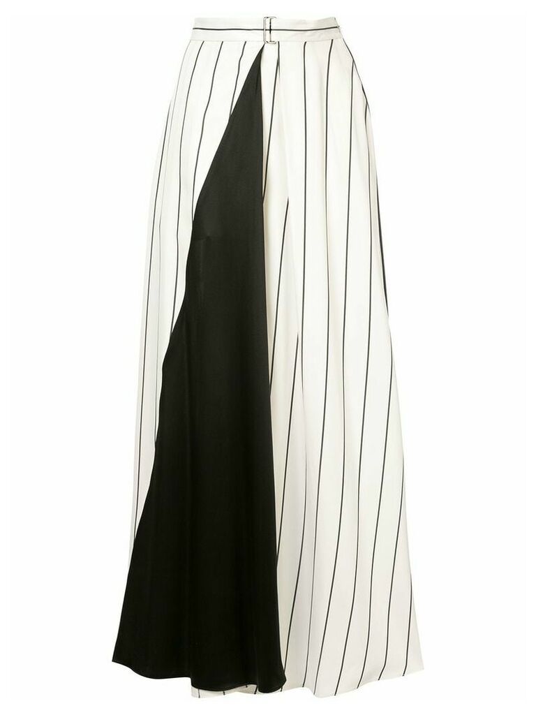 Layeur contrast paneled skirt - White