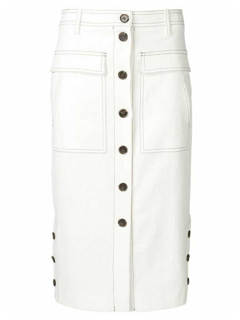 SJYP front button pencil skirt - White