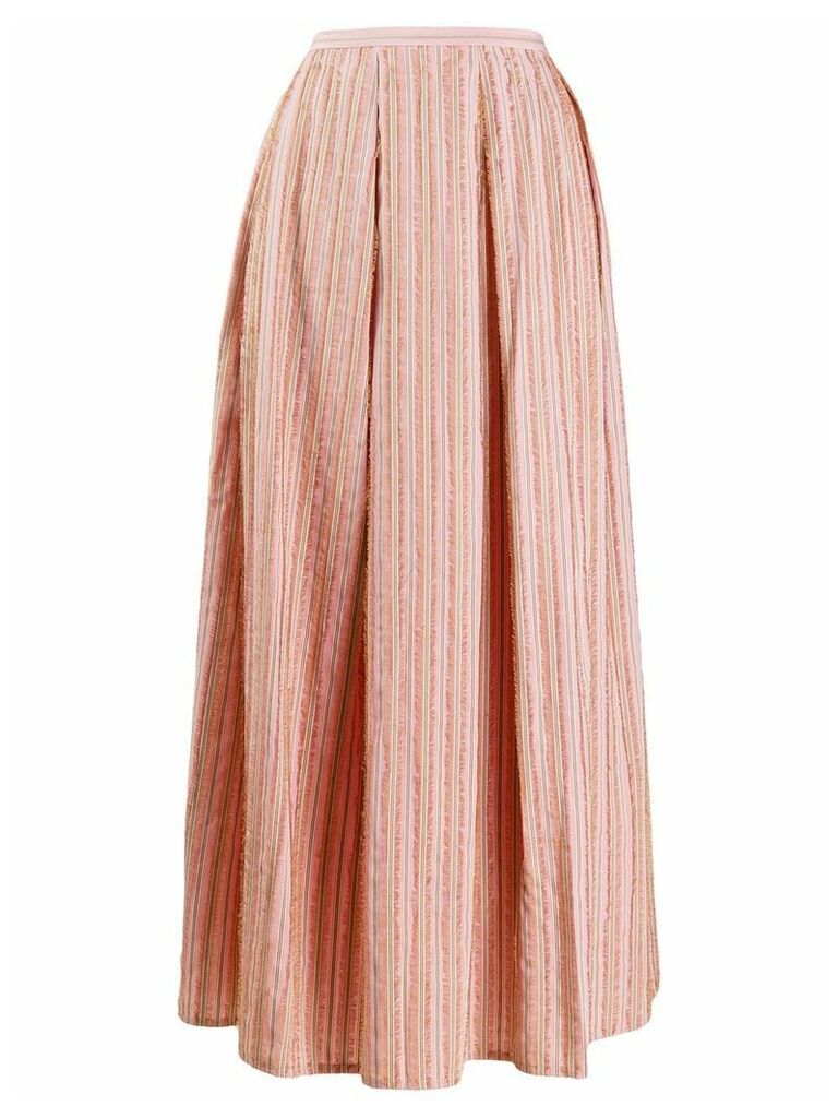 Thierry Colson striped flared skirt - PINK