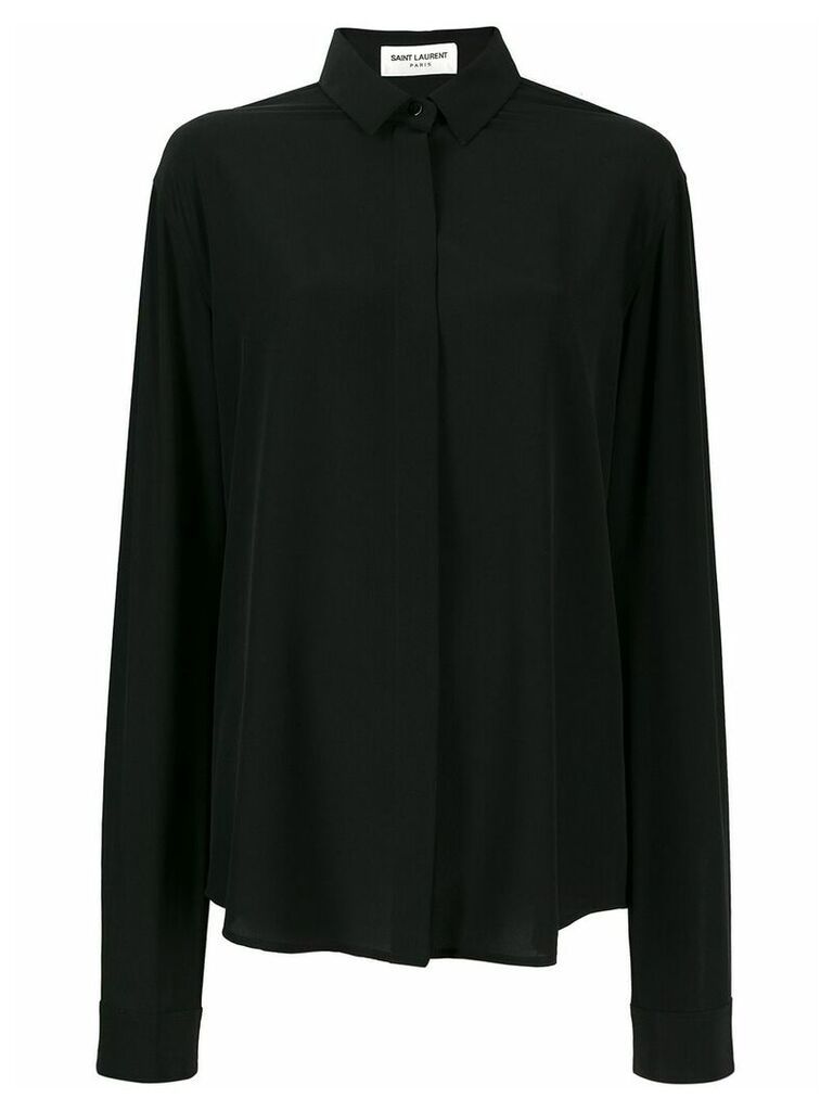 Saint Laurent concealed placket shirt - Black
