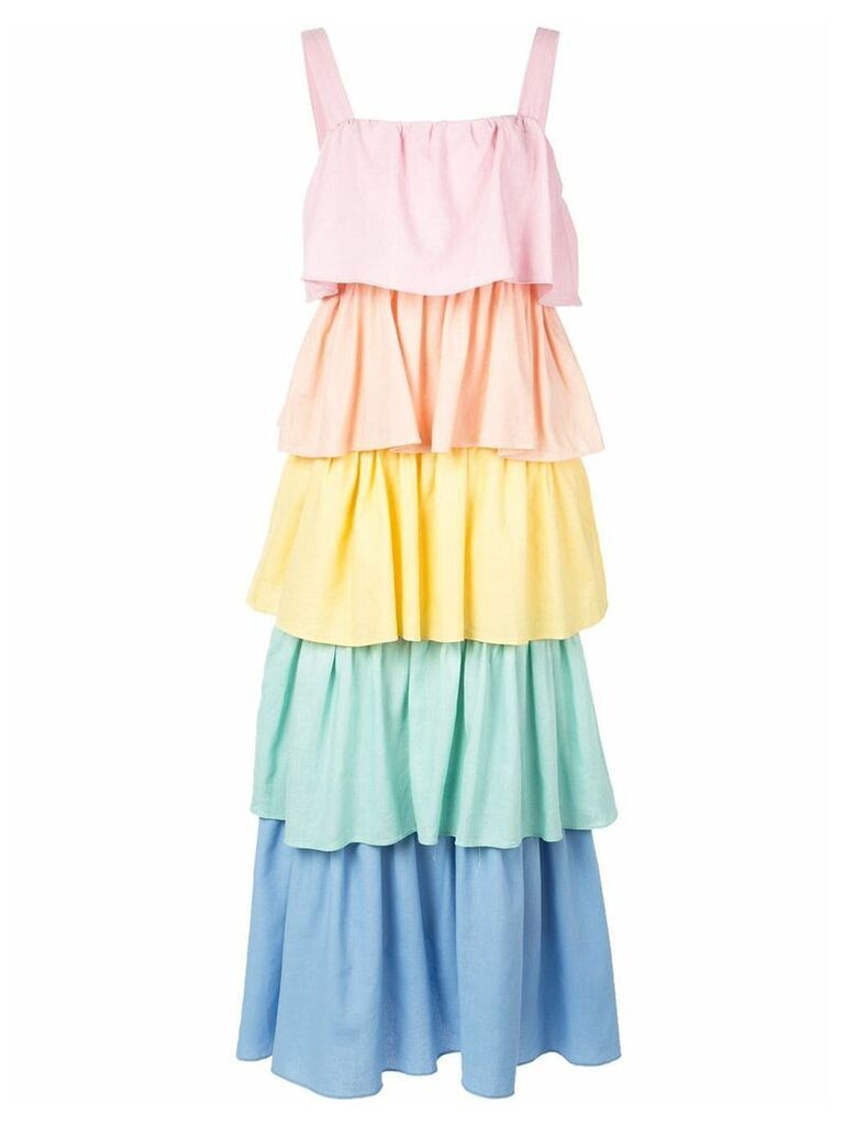Olivia Rubin tiered rainbow dress - Multicolour