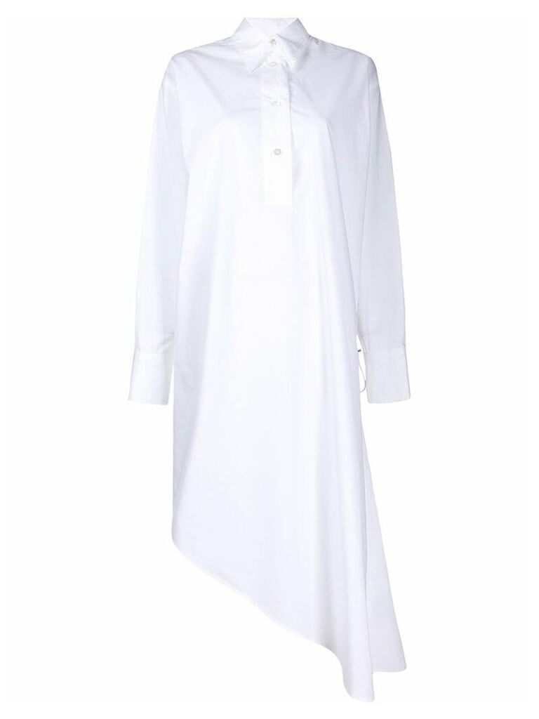 Mm6 Maison Margiela asymmetric hem shirt dress - White