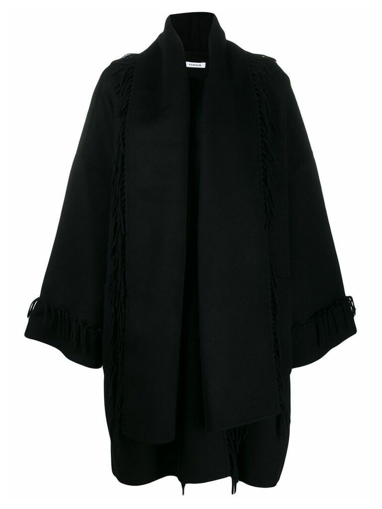 P.A.R.O.S.H. scarf detail coat - Black