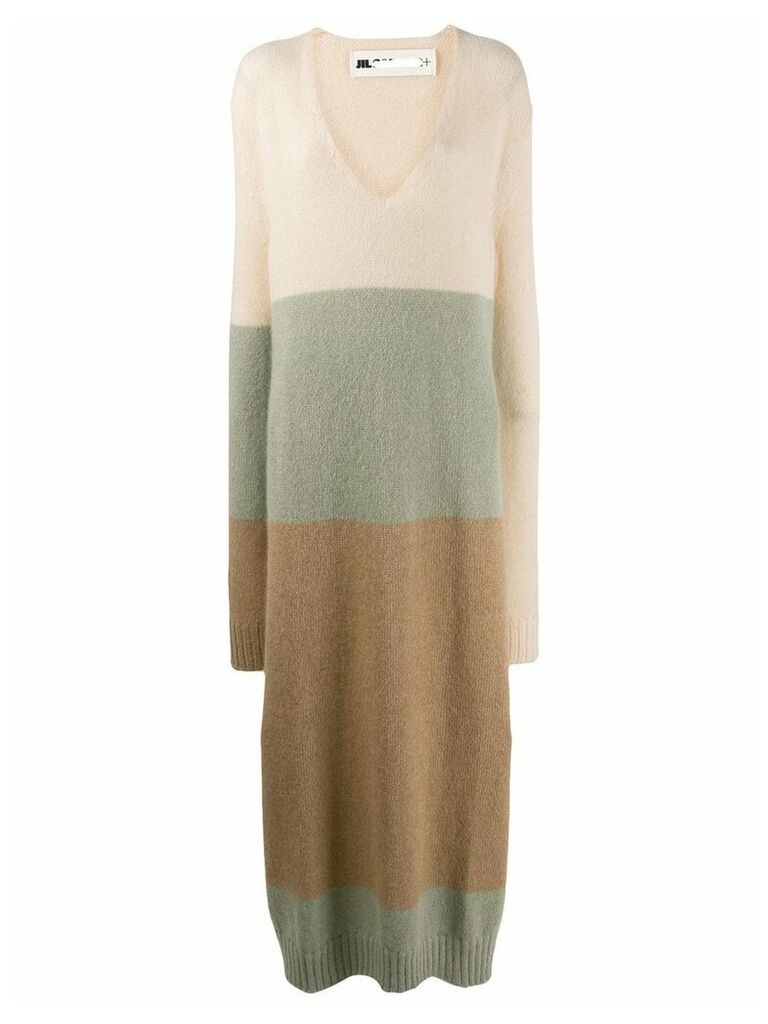 Jil Sander colour block dress - Neutrals